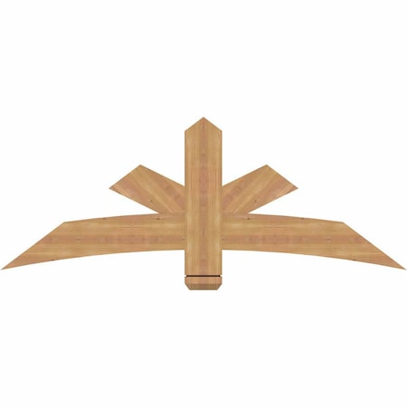 Ekena Millwork Alberta Smooth Timber Gable Bracket, Western Red Cedar, 60"W x 22"H x 1 1/2"D x 5 1/2"F, 9/12 Pitch GBW060X22X0206ALB00SWR
